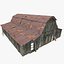 3d model of photorealistic old barn
