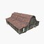 3d model of photorealistic old barn