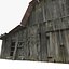 3d model of photorealistic old barn