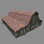 3d model of photorealistic old barn