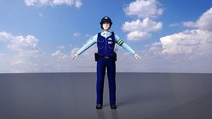 3D JapanesePoliceWoman0002