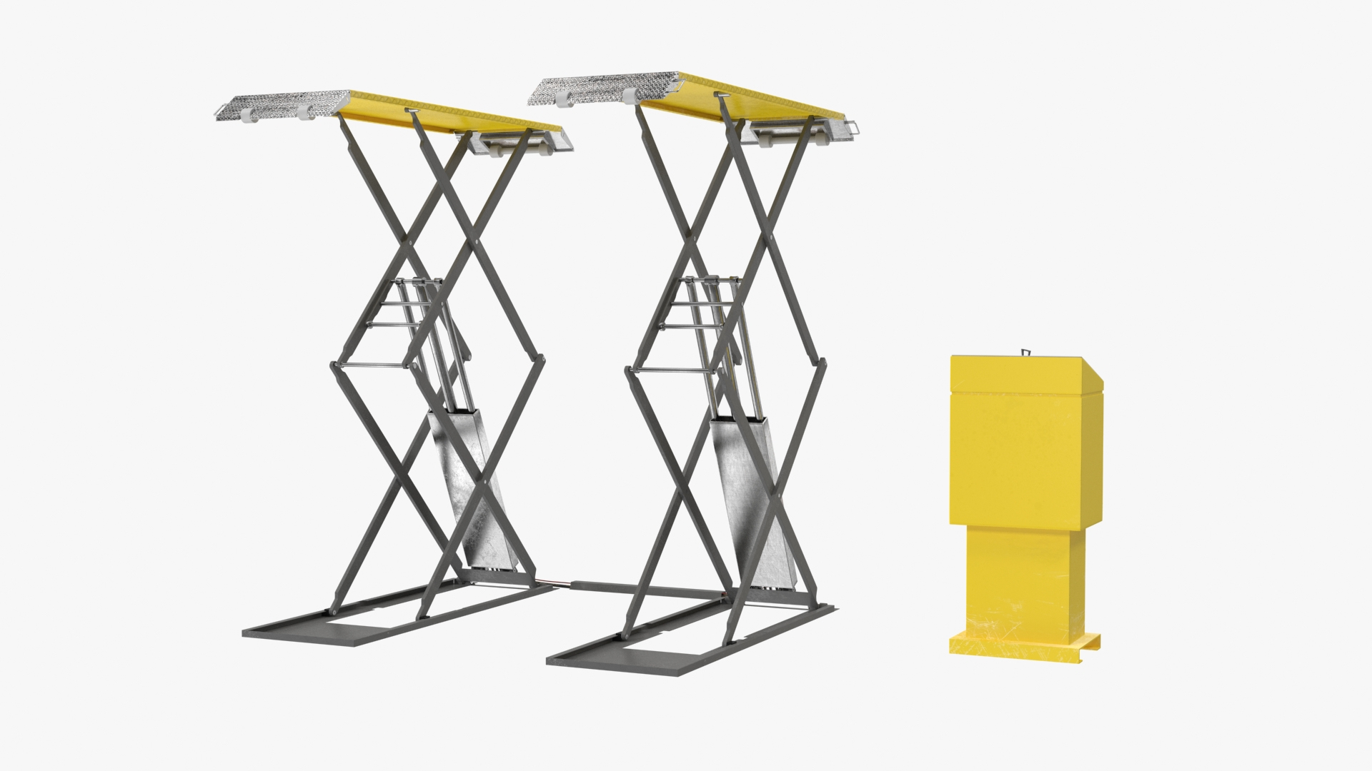 3D Industrial Car Lift Model - TurboSquid 2277223