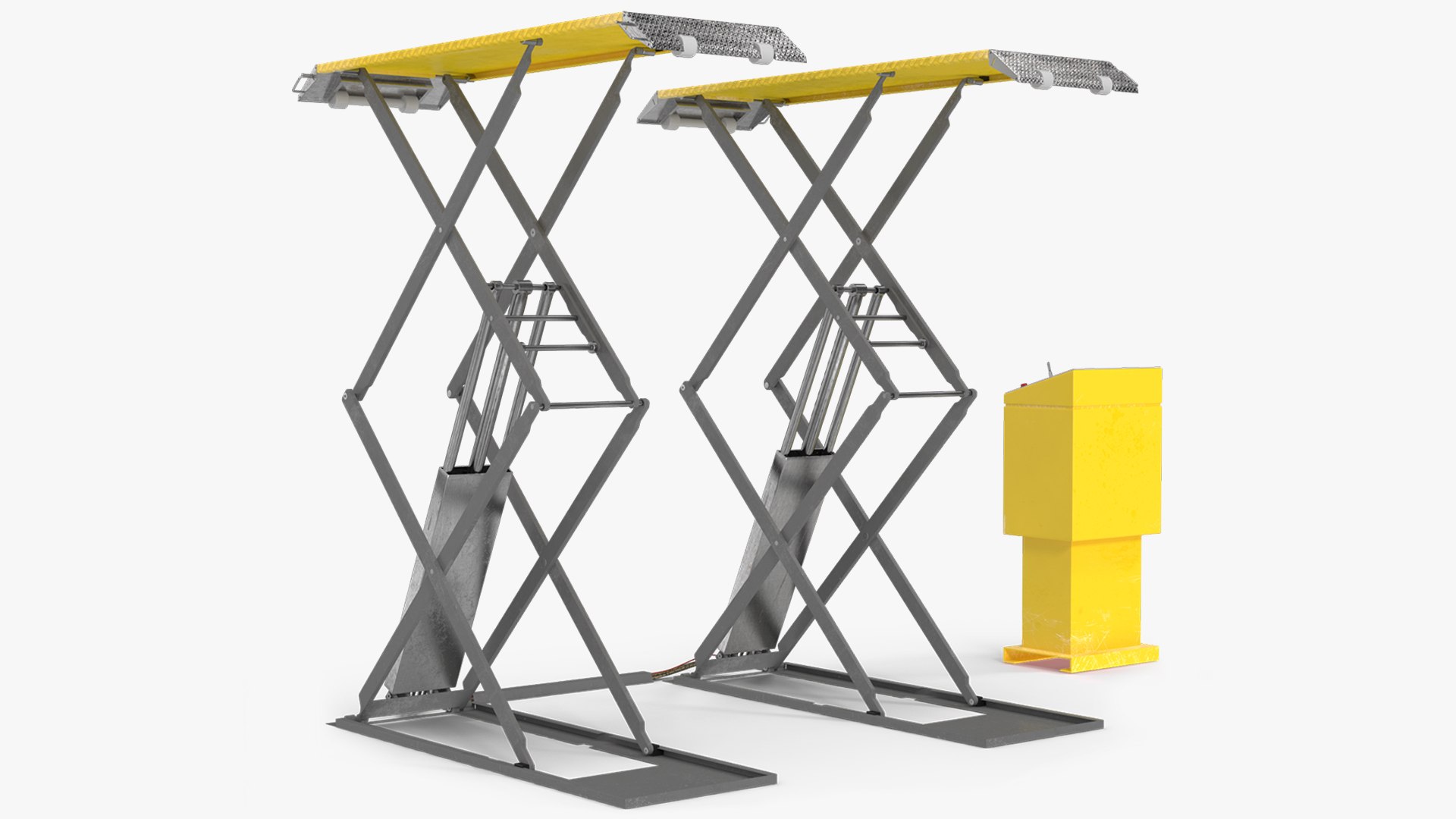 Industrial Car Lift 3D model preview