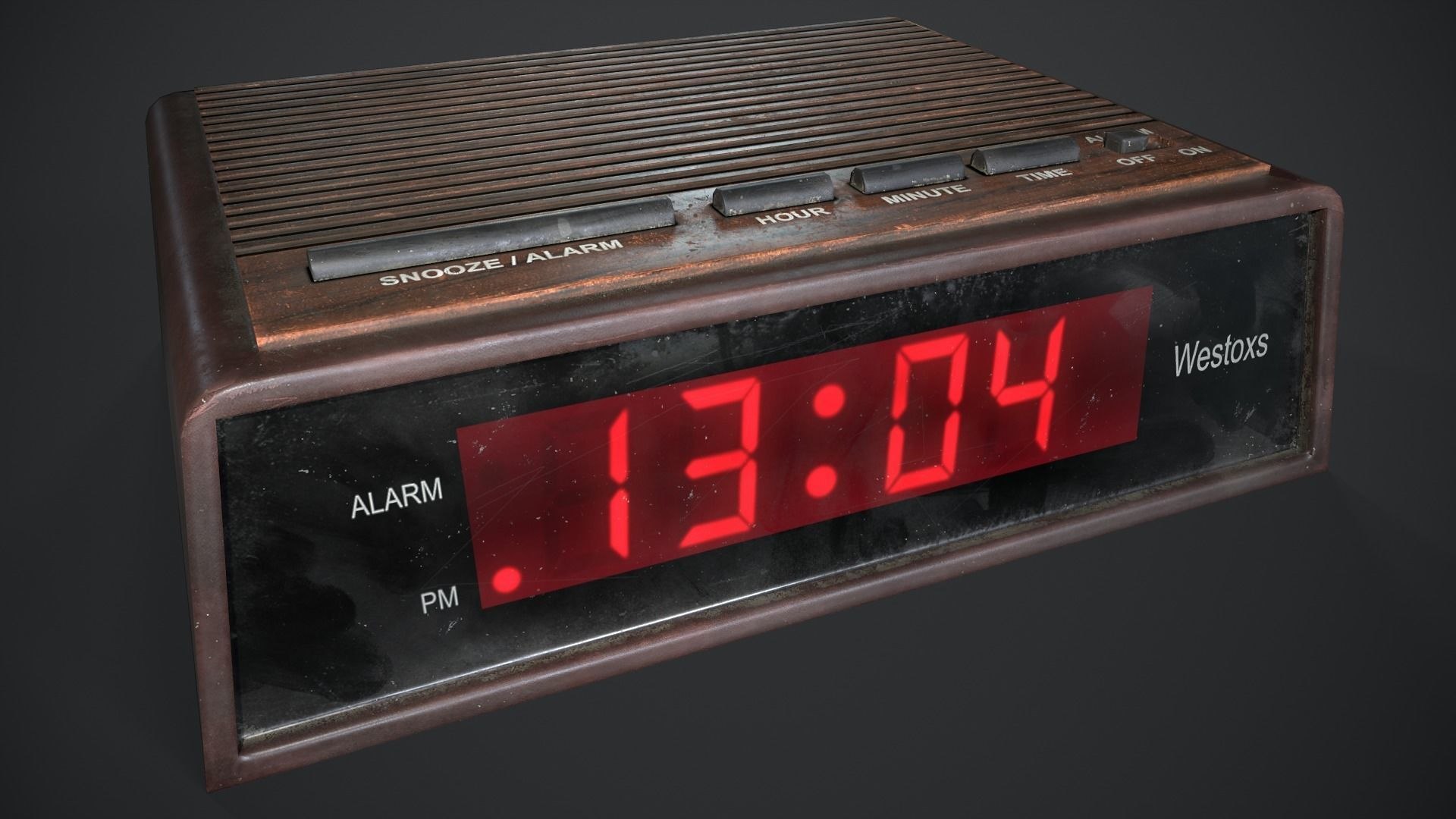 3D Retro Digital Clock - TurboSquid 1950595