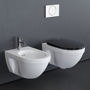 wall-hung canova royal toilet 3D