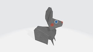 3D Origami rabbit model