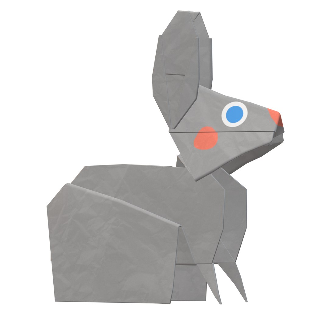 3D Origami Rabbit Model - TurboSquid 2408019