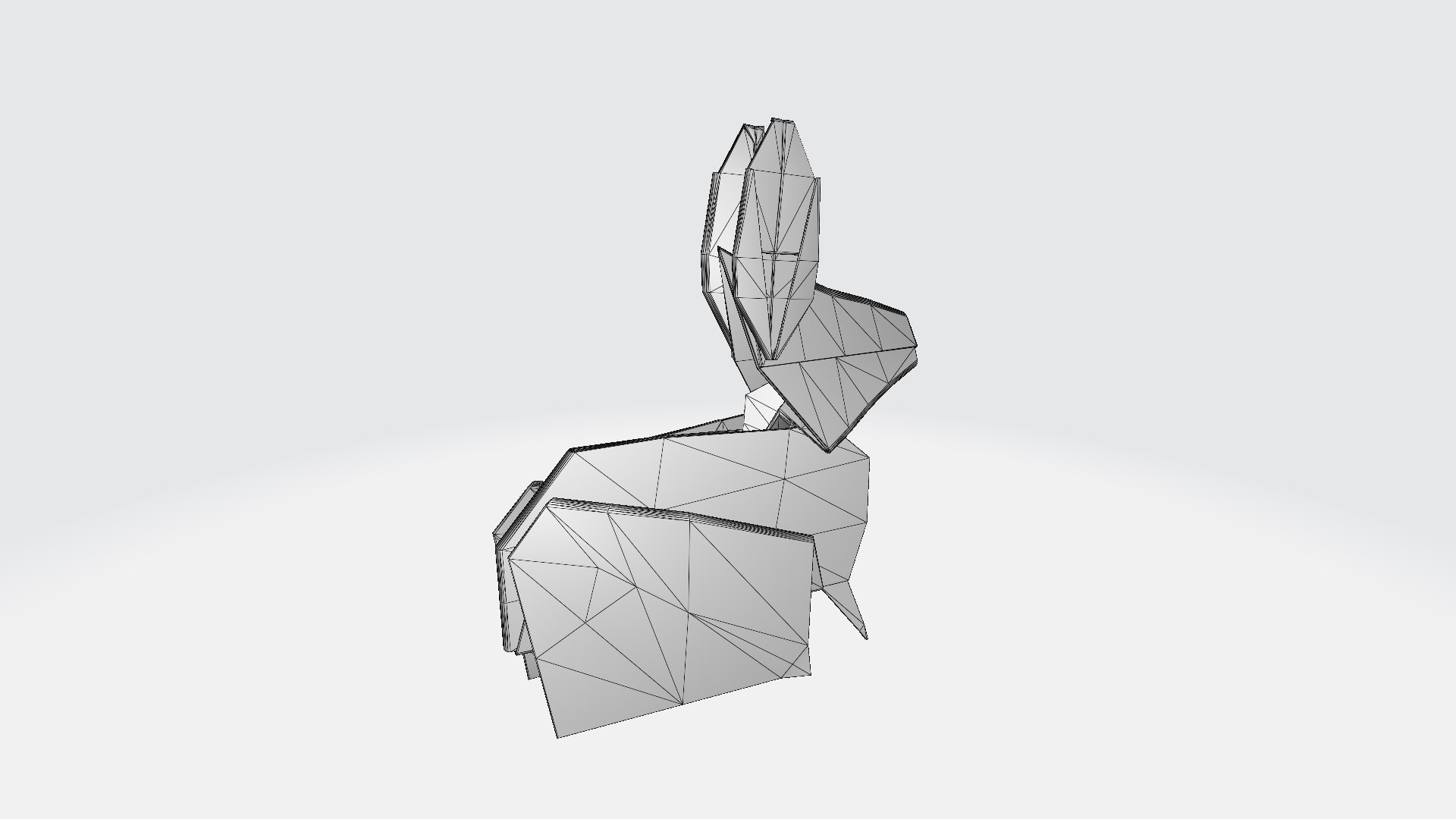 3D Origami Rabbit Model - TurboSquid 2408019