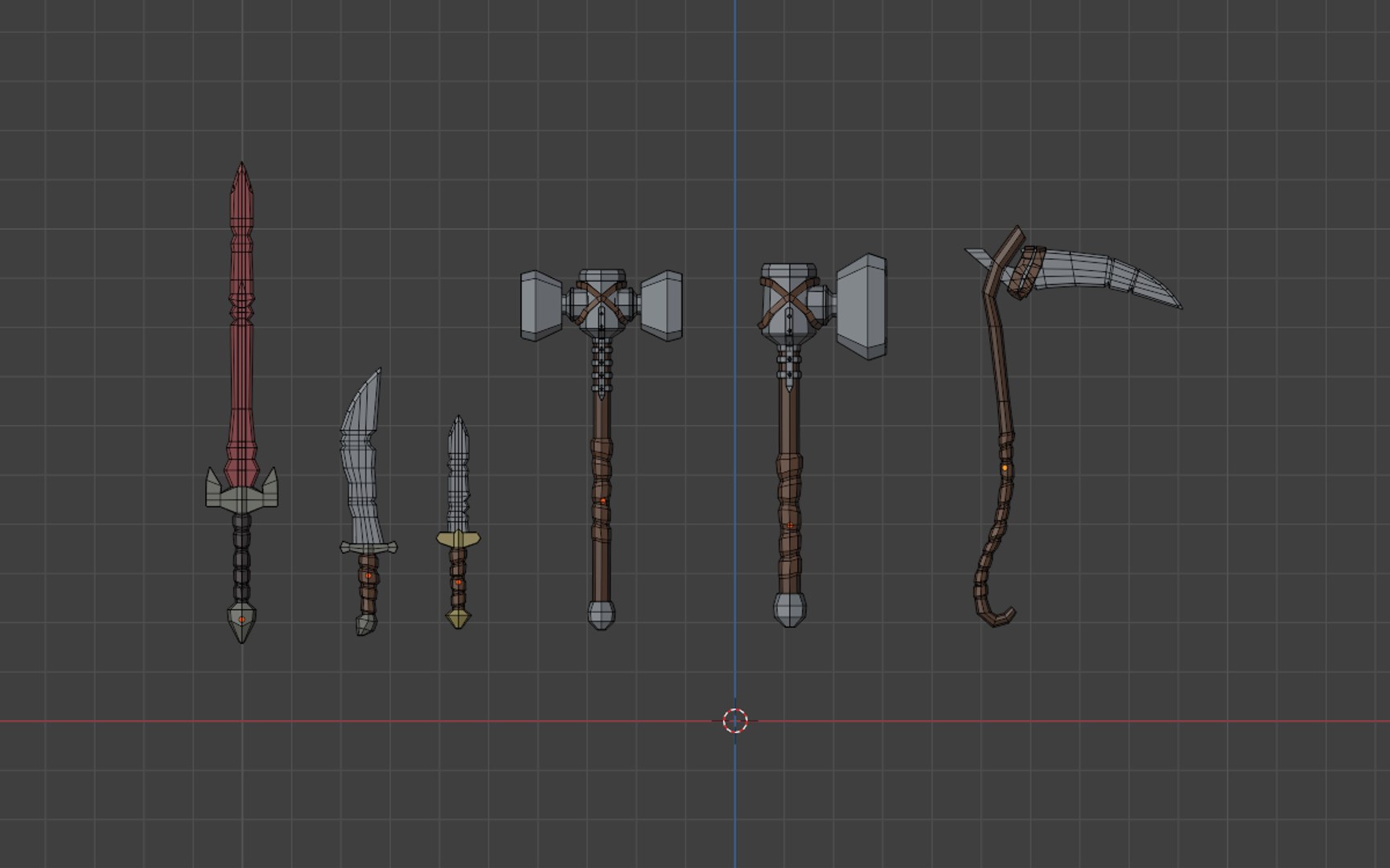3D Model Low Poly Weapon Pack - TurboSquid 2330602
