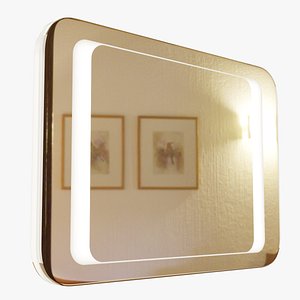 Modern Two-Sided Mirror WIth Backlight