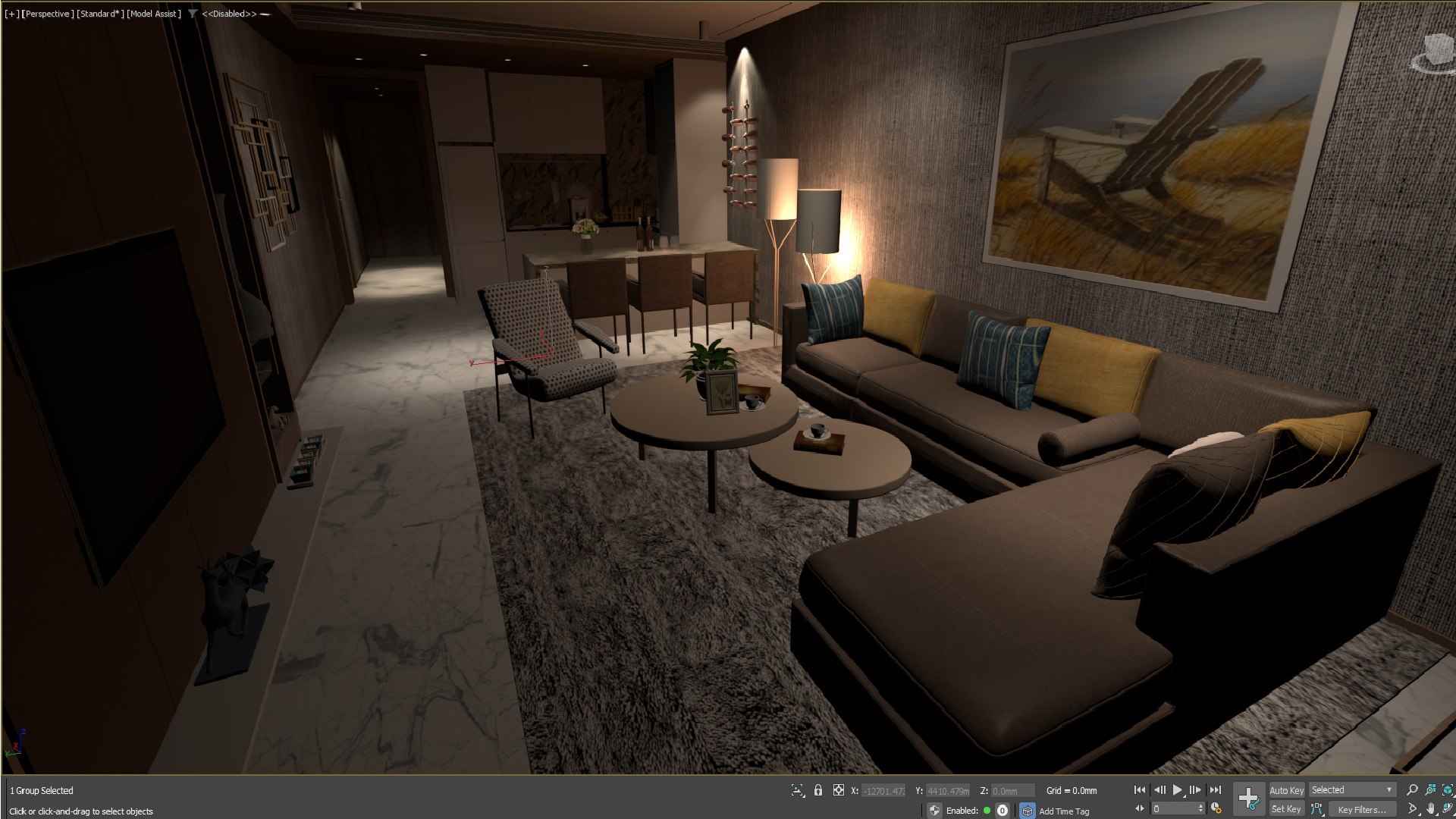 3D 77- - Modern Living Room Model - TurboSquid 2026702