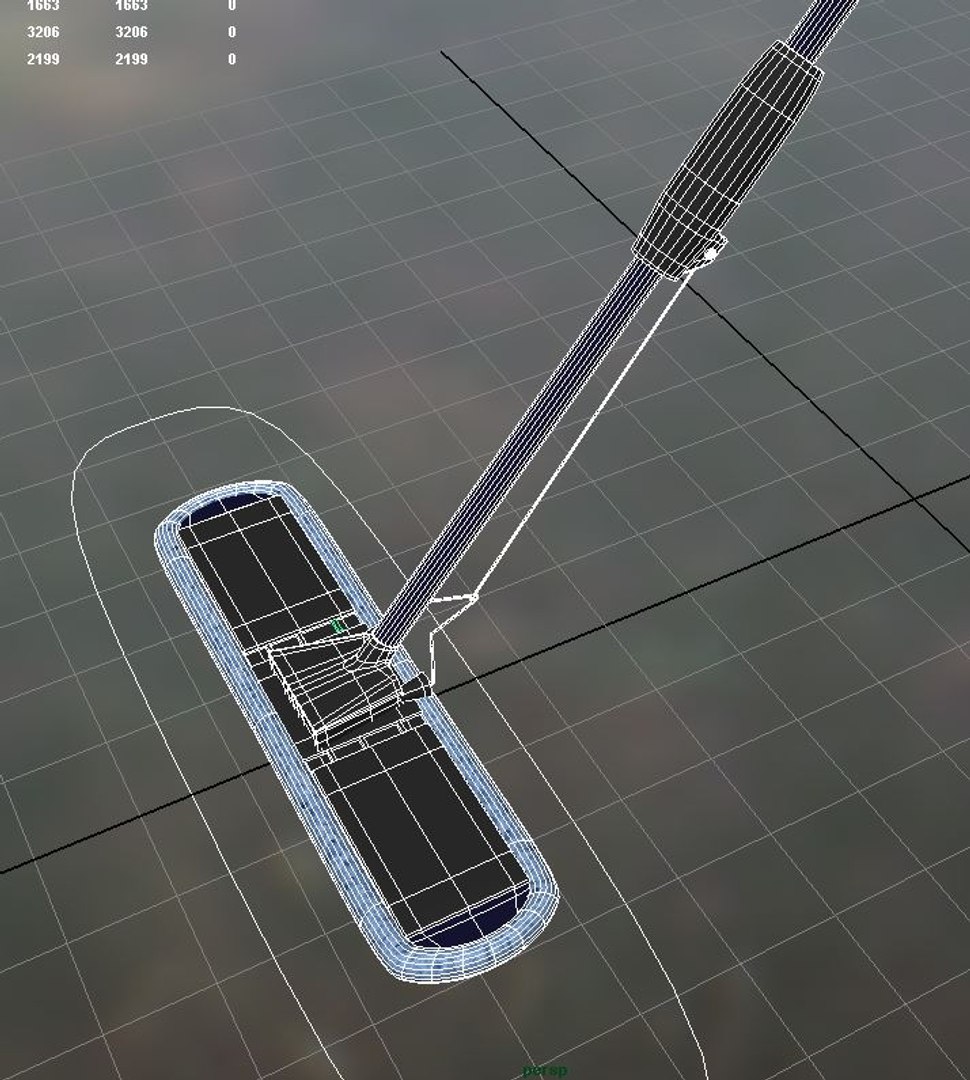 3d Sponge Mop Model