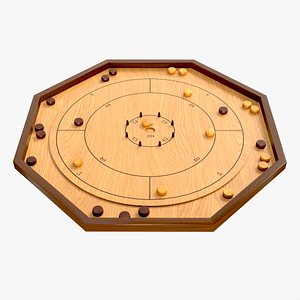 Crokinole Table Board Game 3D model