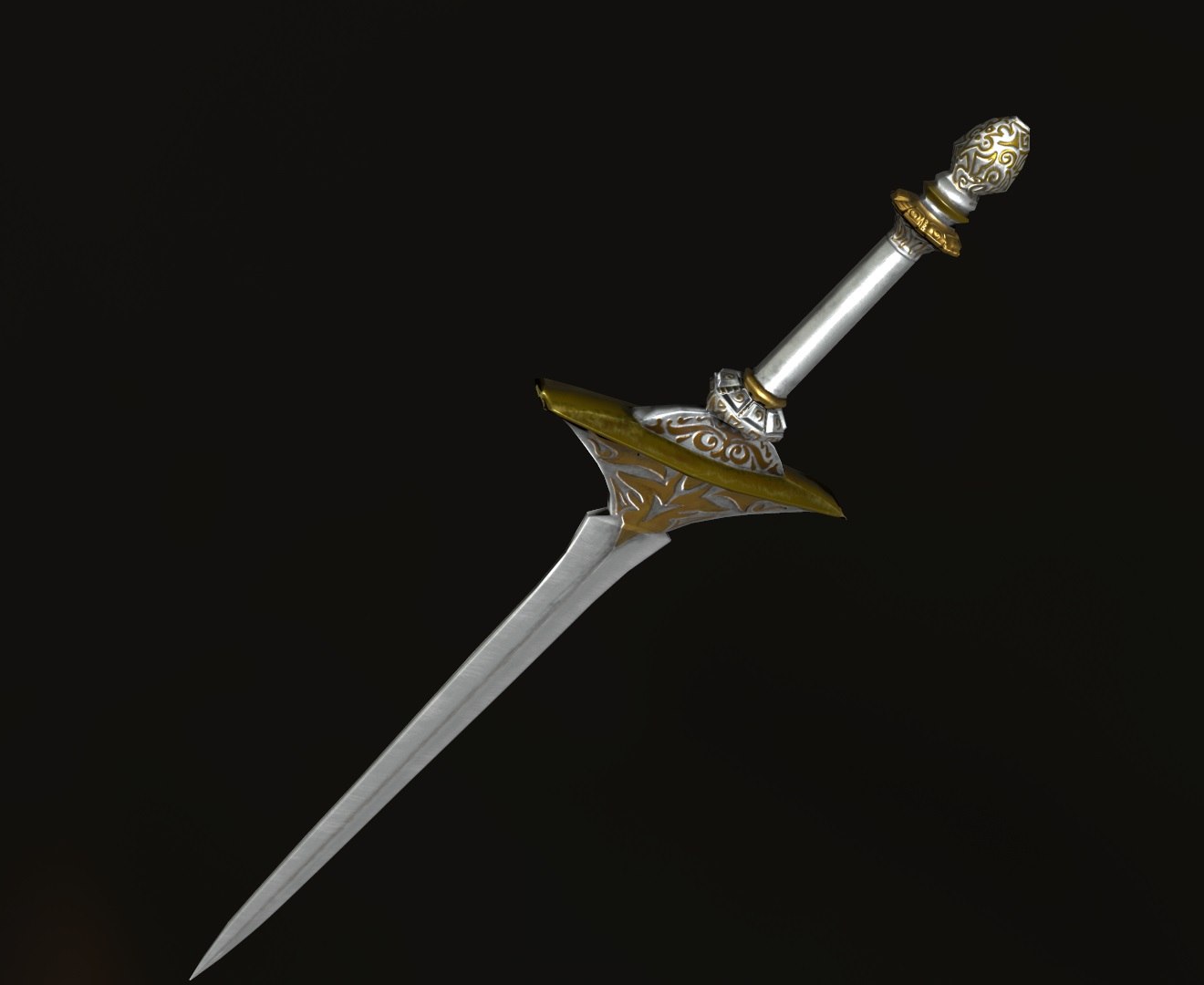 3d Model Of Sword Fantasy Elf