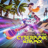 Stylized Cyberpunk Props and Animated Character
