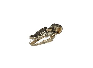 3D Crocodile Pendant CAD Model for Jewelry 3D Printing model