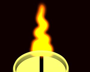 3d candle flame