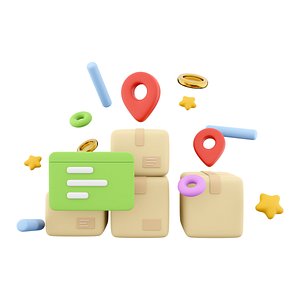 3D delivery  icon