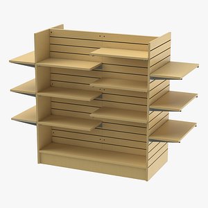 slat wall gondolas shelves 3D model