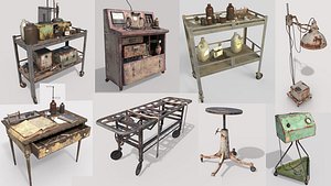 Abandoned Sanatorium Equipment 3D model
