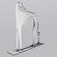 3D greyhound art deco
