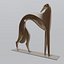 3D greyhound art deco