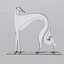 3D greyhound art deco