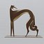 3D greyhound art deco
