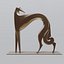 3D greyhound art deco