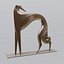 3D greyhound art deco