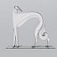 3D greyhound art deco