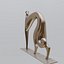 3D greyhound art deco