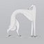 3D greyhound art deco
