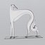 3D greyhound art deco