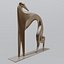 3D greyhound art deco