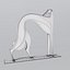 3D greyhound art deco