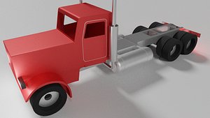 Semi-Truck-Low Poly