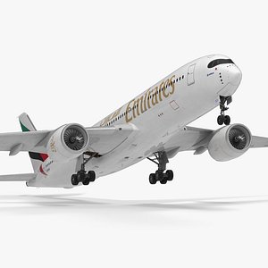 3D airbus a350-900 emirates air