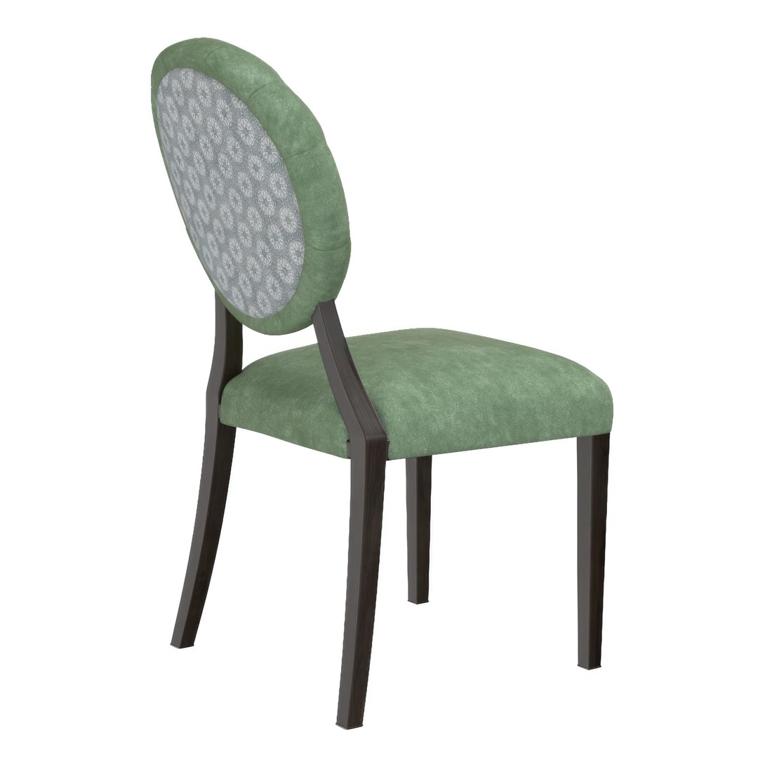 3D Vintage Tufted Back Performance Velvet Dining Chair - TurboSquid 2120091