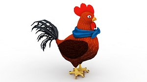cartoon chicken 3D model