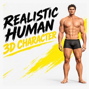 Strong Athletic Man Character