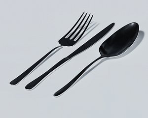 3D cutlery set model