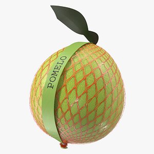 3D Pomelo Green Fruit Package Fur model