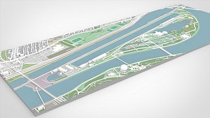 The Circuit Gilles Villeneuve Montreal Canada 3D model