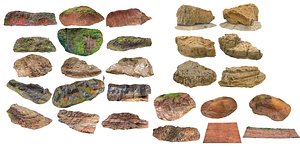 3D African Desert  Madagascar Rock Pack - 27 Ultra HD Scanned Assets