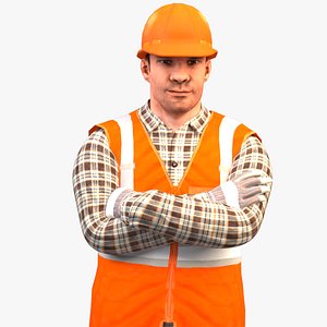 3D rigged worker standard 2020