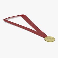 Sports Award Medal Gold Flat Position
