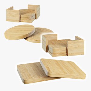 Wooden Coasters 3D model