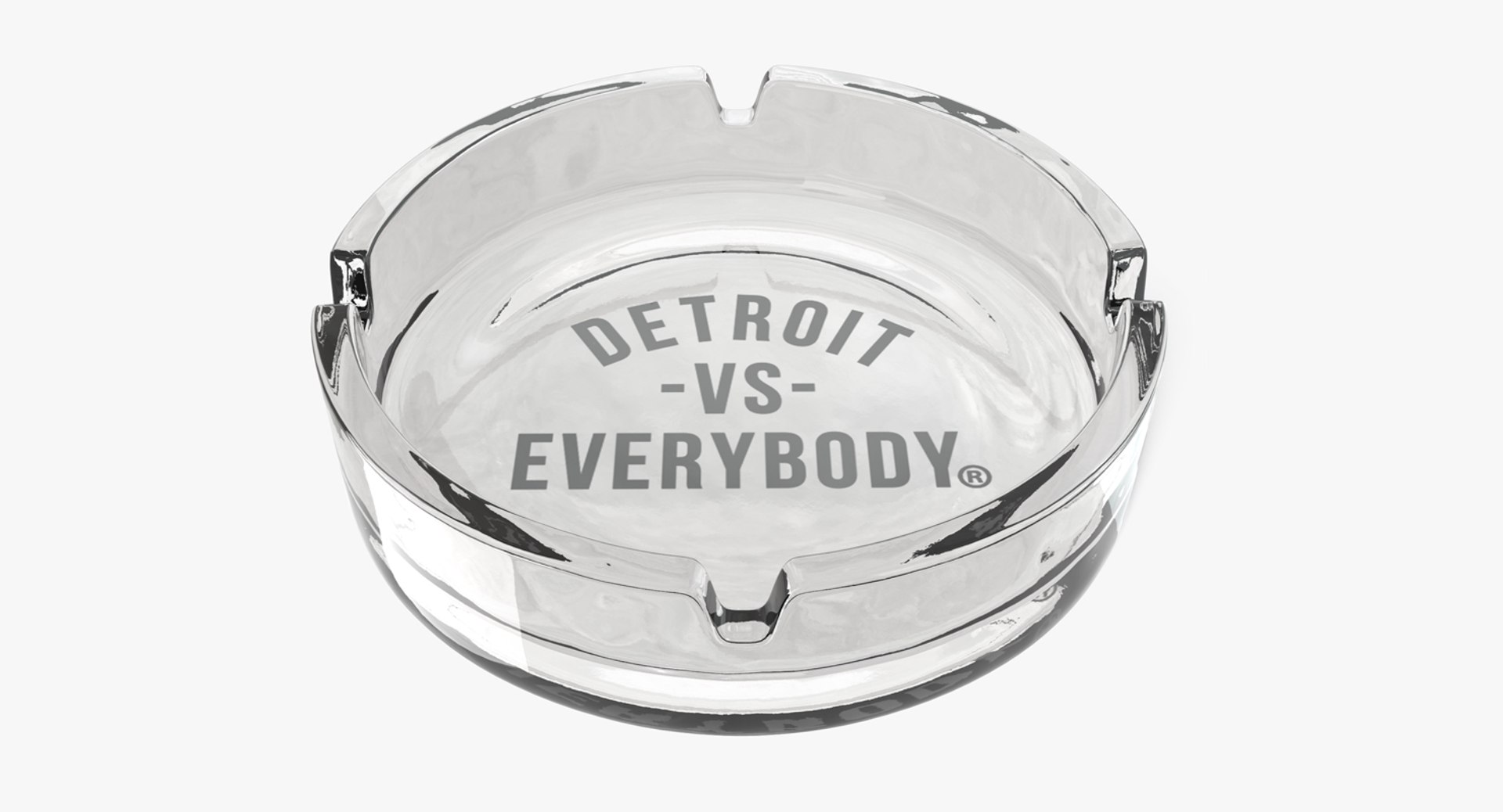 Round Glass Ashtray 3D model preview
