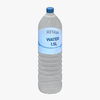 Water Bottle One Point Five Liters Low Poly